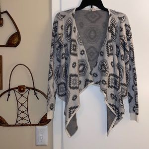 Red Camel Gray and White Aztec Cardigan in Medium
